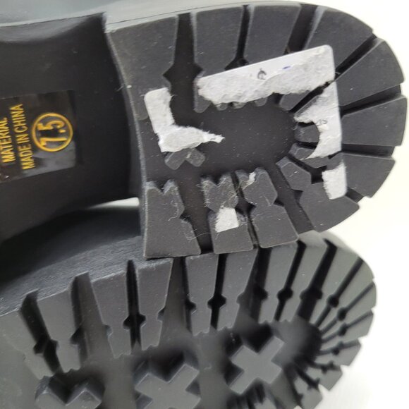 Soda Shoes Women's 7.5 Black Mary Jane Heels Lug Sole Chunky Block Heel Strap - Picture 10 of 15